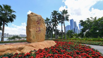 【国际锐评】中国的“关键一招”对世界有多重要？_fororder_在广东省深圳市前海拍摄的前海石（2024年05月18日摄）